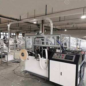 Tea Glass Fully Automatic Sleeve Form <strong>Sauce</strong> Single Layer Paper Cup Maker Make Machine for Raw Material