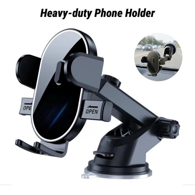 Strong Gravity Car Phone Holder Heavy-duty Suction Teliscopic Long Arm Mount for Dashboard Windshield Air Vent Car Phone Stand