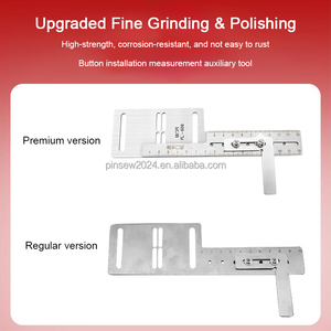 सटीक ब्यूटोहोल स्थिति के लिए पिनसीम नया समायोज्य ब्यूटोहोल गेज-सिलाई शासक - Product Image 5