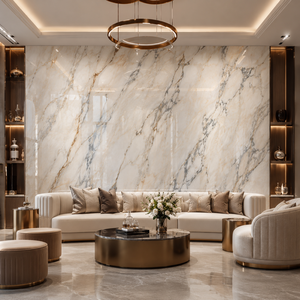 Losa de piedra sinterizada con aspecto de mármol rosa ahumado, baldosa de porcelana con aspecto de mármol pulido de 1600 x 3200 x 12 mm para pared - Product Image 4