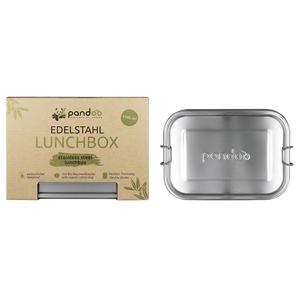 Boîte à lunch Pandoo simple en acier inoxydable 1200 ml, étanche avec séparateur amovible et sac en coton biologique - Product Image 1