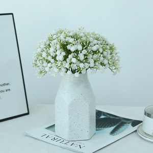 Fleurs artificielles Gypsophile Ice Storm bleues, blanches, jaunes, roses, violettes, en caoutchouc souple, pour mariage et décoration intérieure, lot de 3 - Product Image 3