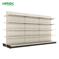 Highbright Fabrikdirektverkauf Amerikanischer Stil Metall Weiß Hochbelastbares Verzinktes Supermarktregal 5 Regale für Einkaufszentren