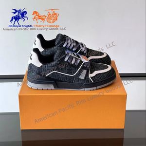 Sneakers en cuir unisexes de luxe de haute qualité, chaussures de sport et de course décontractées pour hommes, chaussures de skate tendance pour la marche - Product Image 4