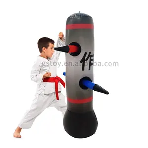 Coluna de liberação de pressão para crianças, saco de boxe inflável em PVC para brincar com sacos de boxe para adultos, padrão de livro de lição de trabalho