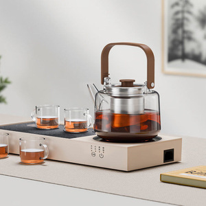 Deslon Electric Ceramic Stove <b>Tea</b> <b>Set</b> One <b>Pot</b> Four Cups High Borosilicate Glass Home Use - Product Image 2