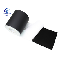 Autocollant adhésif mat Meishan noir en PET, anti-lumière, sans résidu, résistant aux hautes températures pour écrans LED et scellage de cartons