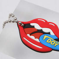 Porte-clés en gros personnalisés avec logo 3D en PVC souple gaufré pour baskets