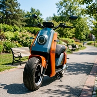 Moto électrique 1 place à pneus larges 3000W, scooter électrique 60V 55Ah longue autonomie pour trajets urbains, cyclomoteur Citycoco - Vente Flash