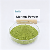 Bubuk Moringa Berkualitas Tinggi Rainwood, Bubuk Daun Moringa, Bubuk Tanaman Hijau Alami, Pemasok Grosir