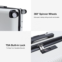 Exclusivité Emay NOUVEAU Designer ABS PC Hard Shell Trolley Valises de voyage Koffer Set 3 PCS Bagages