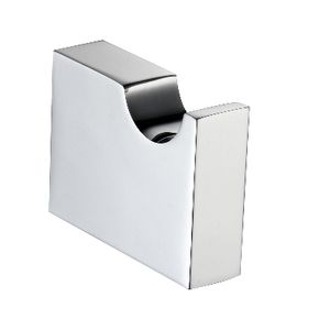 Gancho para bata Maela Line, latón cromado, 10,5 cm, montaje en pared, diseño minimalista moderno, anticorrosión, uso doméstico - Product Image 1