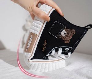 Chaussures montantes Pocket Bear pour femme en toile à lacets, polyvalentes, plates, antidérapantes, légères, pour le sport et la course - Product Image 6