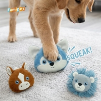 Famipet Fabricant Grossiste Nouveauté Hiver Thème Animaux Mignons Design Doux Jouet en Peluche Froissé pour Animaux Jouets Couineurs pour Chiens