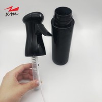 Bouteille pulvérisateur à jet continu en PET noir de 250 ml, pulvérisateur à gâchette à brume ultra fine, bouteille de brume d'eau rechargeable pour cosmétiques, nettoyage des plantes