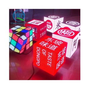 Qniceled ngoài trời pantallas LED Para aviso quảng cáo thương mại Wifi điều khiển 5 mặt Cube Led Cube Màn hình hiển thị cho tiếp thị - Product Image 1