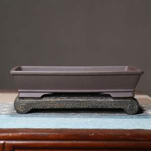 Diseño clásico Púrpura Arcilla Bonsai Lavabo Cuadrado y <span class=keywords><strong>Rectangular</strong></span> Mesa poco profunda Kit de plantas en <span class=keywords><strong>maceta</strong></span> con <span class=keywords><strong>maceta</strong></span> de arena - Product Image 6