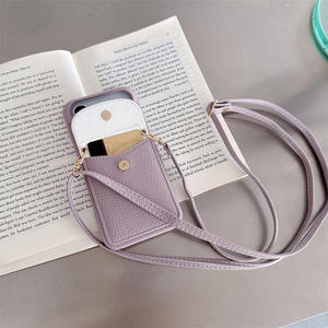 Étui de téléphone portable de portefeuille de sangle de collier de croix de poche de carte en cuir de luxe pour l'iPhone 17 Pro Max - Product Image 5
