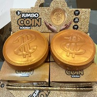 Jumbo Squishy Hot Mogo Gold Coin Squishy Fidget Toy 15CM TPR Slow Rising Sensory Stress Relief Squeeze Toy
