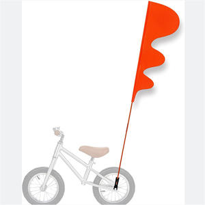 Nouveau drapeau de sécurité transfrontalier pour vélo d'enfant, drapeau de guidon en ruban, en PVC, forme triangulaire, détachable - Product Image 4