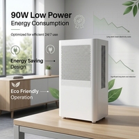 Déshumidificateur intelligent MD820, réservoir d'eau de 3 L, haute performance de déshumidification, système de drainage externe pour la maison, la cuisine, la chambre