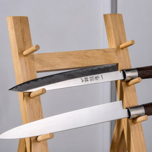 Support de Présentation Rectangulaire en Bois Écologique pour Couteaux, Chevalet à 5 Emplacements pour Couteaux à Sashimi et <span class=keywords><strong>Sushi</strong></span>, Idéal pour Restaurants Japonais - Product Image 3