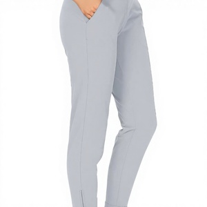 Pantalones Casuales de Cintura Elástica para Mujer, Color Gris Claro, Tejido Transpirable de Spandex y Poliéster, Ideales para Golf, Senderismo y Trabajo - Product Image 2