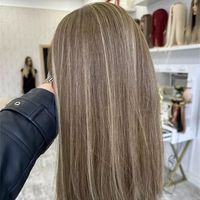Perruques Courtes Bob Blondes avec Mèches, en Cheveux Humains Européens 100% Naturels, avec Dentelle Frontale HD Transparente pour Femmes, 10-16 pouces