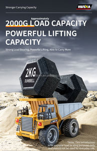 Huina 1533 1/18th 9CH Semi-alloy Remote Control Dump Truck 2.4GHz Rc Engineering Dumper <strong>Lorry</strong> Model with Lights - Product Image 4