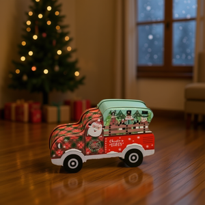 Homeera Christmas Car Decorative Item 18.8x11x6cm Iron Holiday Theme Home Decoration - Product Image 2