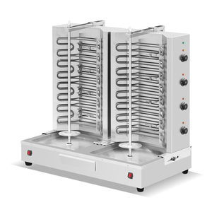 立式商用移动沙瓦玛烤肉串机双头烧烤烤架天篷<span class=keywords><strong>8</strong></span>燃烧器不锈钢厨房烤肉串 - Product Image 3