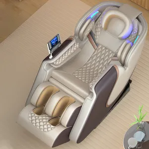Cuidados com o corpo elétrico de corpo inteiro 4D rolo fixo de gravidade zero barato melhor cadeira de massagem atacado 2023 luxuoso massageador de calor pu