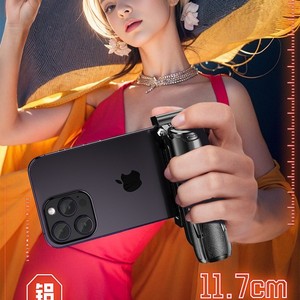 Mini Selfie Stick Phone <b>Holder</b> Foldable <b>Remote</b> <b>Control</b> Ultra Compact Detachable Handheld Stabilizer Black And White - Product Image 5