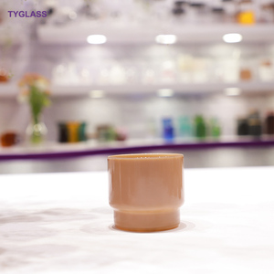 Vente <span class=keywords><strong>en</strong></span> gros, tasse à café 2025 <span class=keywords><strong>en</strong></span> verre borosilicaté rose opale opaque, tasse à thé et tasse à eau avec poignée - Product Image 3