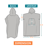 Serviette de bain à capuche en microfibre pour adulte, personnalisable avec logo brodé ou impression numérique, idéale pour la plage et le surf