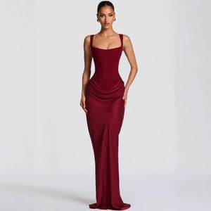 Vestido Corsé Halter para Mujer 2026: Vestido Lápiz Ajustado y Sexy <span class=keywords><strong>de</strong></span> Color Liso, <span class=keywords><strong>Ropa</strong></span> <span class=keywords><strong>de</strong></span> Moda Femenina al por Mayor - Product Image 1