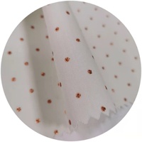 Tissu à paillettes imprimé en popeline de coton 100 à pois pour jupes longues