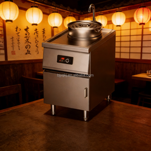 Marmite à soupe électrique commerciale 35L~50L, 5kW, <span class=keywords><strong>9</strong></span> niveaux de puissance, minuterie intelligente, pour les restaurants et les magasins de nouilles - Product Image 6