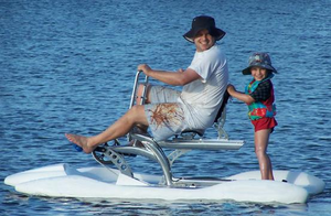 Bicicleta Acuática Doble Tandem para Ciclismo, Hidrobicicleta Flotante Recreativa, Triciclo de Doble Pedal de Plástico para Uso en Agua al Aire Libre - Product Image 4