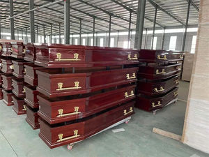 प्रीमियम यूरोपीय शैली लकड़ी ताबूत क्रॉस धातु हार्डवेयर सैटिन आंतरिक पर्यावरण के अनुकूल बच्चे दाह संस्कार स्मारक - Product Image 6