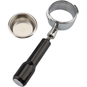Schwarzer 58mm 2-Ohr Siebträger Kaffee Werkzeuge Espresso Bottomless Siebträger 58mm für Gaggia - Product Image 3