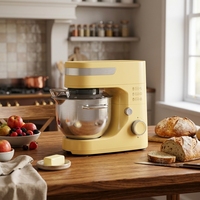 Batteur sur socle électrique planétaire GENESIS 800W, 12 vitesses, bol mélangeur en acier inoxydable de 4,2 L, divers accessoires de pâtisserie, pour la maison