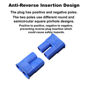 EC8 Connector Set (Male/Female) - 8mm Pure Copper, 200A High-Current Plug for Drone & RC Model <b>Battery</b> Connections - Product Image 3