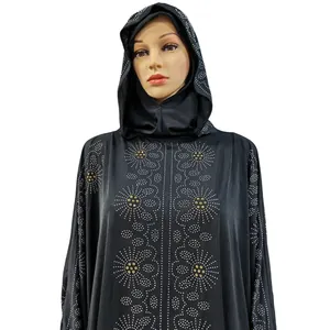 여성 이슬람 기도 의류 일반 2 조각 Jilbab 세트 구슬 후드 Abaya Khimar Hijab 긴 치마 이슬람 의류 두바이 터키 Saudia