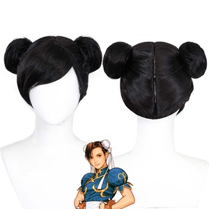 Jeu Street Fighter Cosplay <span class=keywords><strong>Chun</strong></span> <span class=keywords><strong>Li</strong></span> Cosplay Blue Qipao Full Set Costume GAHC-055 - Product Image 4