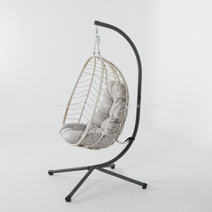Leisure Indoor Outdoor Hanging Chair Living Room Metal Rope Folding Chair Garden Hanging Chair <b>Swing</b> Furniture - Product Image 2