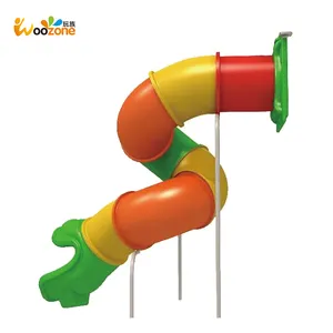 Wenzhou kommerziellen Kinder Indoor Outdoor Spielplatz Zubehör große Kunststoff Kinder Rohr Spiral rutsche für Spielgeräte