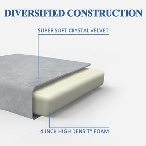 Wholesale Tri Folding <strong>Mattress</strong> Foam <strong>Topper</strong> 4" Thickness Floor <strong>Mattress</strong>, Guset <strong>Bed</strong> with Removable&amp;Machine Washable Cover , - Product Image 4