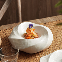Assiette à dîner en céramique blanche, assiette à soupe, assiette à pâtes, assiette à spaghetti, assiette à dessert sucré, assiette à fruits, assiette à plat froid, assiette de service pour la cuisine, la restauration, la vaisselle d'hôtel