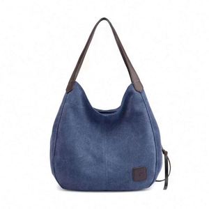 Sac fourre-tout en toile de luxe en gros, sacs à main décontractés simples avec logo personnalisé - Product Image 1